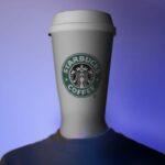 Manikin Head As a Cup Of Starbucks Coffee